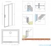 Radaway Idea DWJ Brushed Nickel drzwi wnękowe 130cm prawe szczotkowany nikiel 387017-91-01R